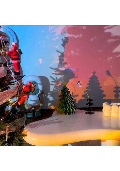 Kırmızı 70 cm 2'li Noel Baba Tırmanan Süsü, Yılbaşı Çam Ağacı Dekoru, Vitrin Süsü