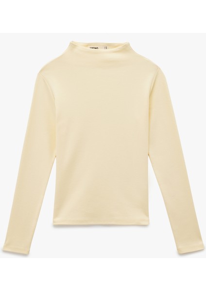 Pamuklu Slim Fit Uzun Kollu Dik Yaka Body