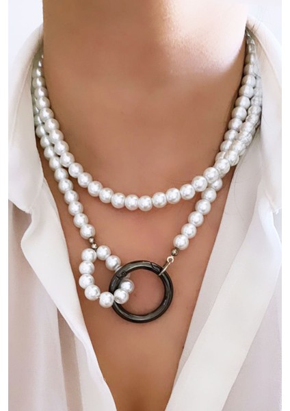 Inci Klips Detay Kolye