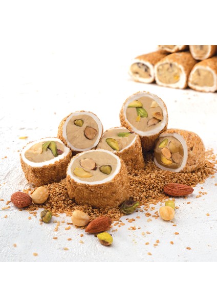 Hürrem Sultan Susamlı, Tahinli, Antep Fıstıklı, Fındıklı, Bademli Dolma Lokum 600G