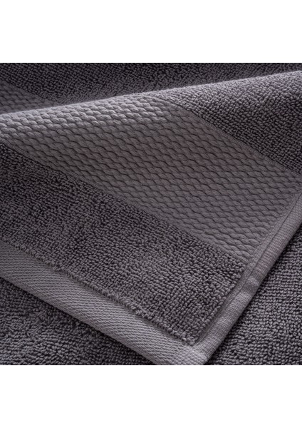 Lara Yüz Havlusu %100 Pamuk Bordürlü Koyu Gri 50X90 cm fiyatları