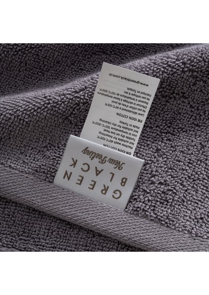 Lara Yüz Havlusu %100 Pamuk Bordürlü Koyu Gri 50X90 cm fırsatları