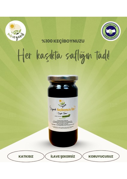 Organik Keçiboynuzu Özü 315 gr (Soğuk Sıkım) fiyatları