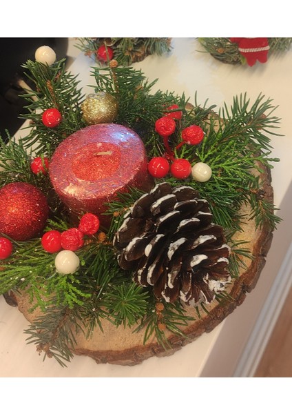 Yılbaşı Temalı Masa Süsü, Ev Dekorasyonu, Şık ve Renkli Süsler