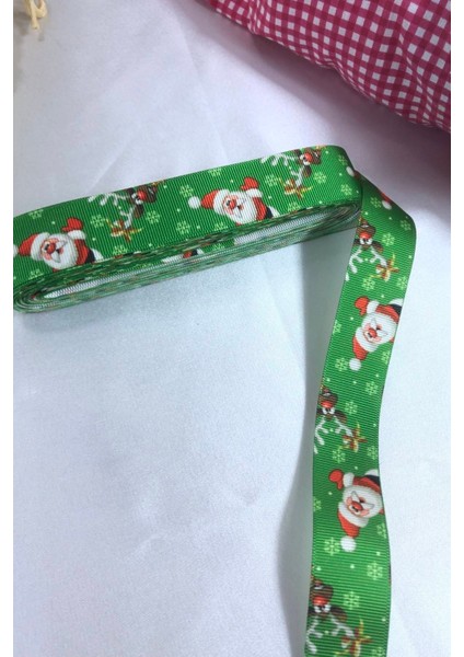 Yeşil Renkli Noel Baba Süsleme ve Paketleme Kurdelesi, Yılbaşı Seti