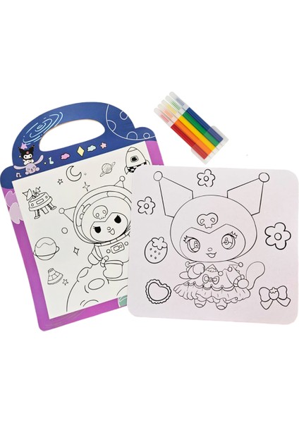Kuromi Boyama Seti – Çocuklar Için Etkinlikli Boyama Defteri + 6 Renk Kalem fiyatları