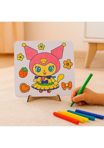 Kuromi Boyama Seti – Çocuklar Için Etkinlikli Boyama Defteri + 6 Renk Kalem modelleri