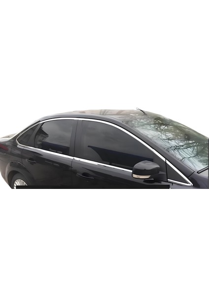 Ford Focus 2 Sedan Cam Çerçevesi 12 Parça 2005-2011 Komple Set Paslanmaz