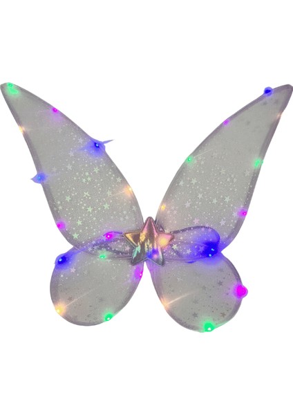 Peri Kanadı Ledli Işıklı Mor