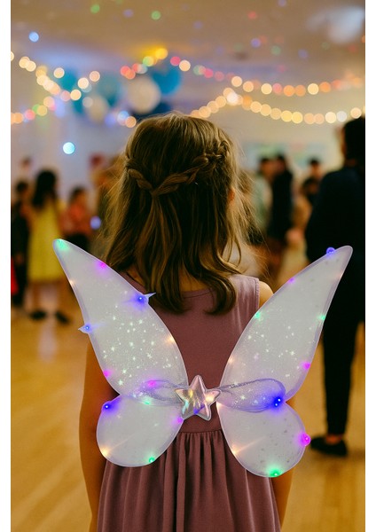 Peri Kanadı Ledli Işıklı Mor fırsatları