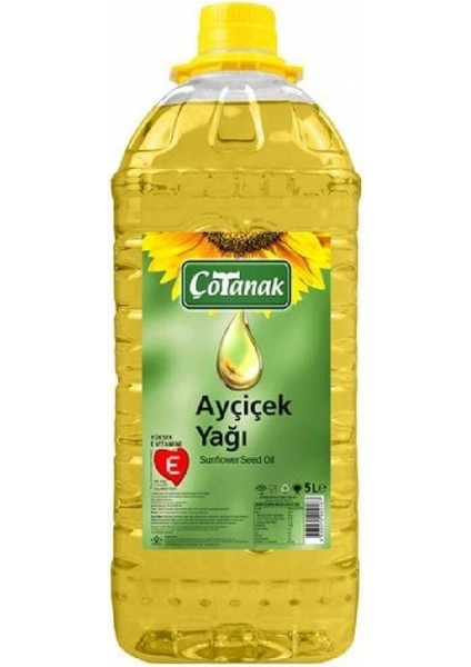 S Çotanak Ayçiçek Yağı 5 Lt Kare Pet