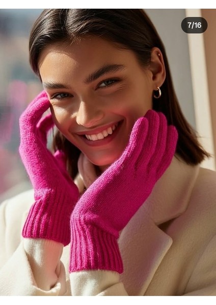 Kışlık Tiriko Kadın Eldiven Fuşya Eldiven