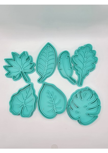 6'lı Yaprak Figürlü Kurabiye / Şeker Hamuru Kalıp Seti – 3D Baskı fiyatları