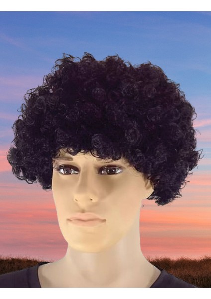 Peruk Kıvırcık Model Siyah Astarlı Bonus Kafa Kaydırma Yapmaz indirimleri
