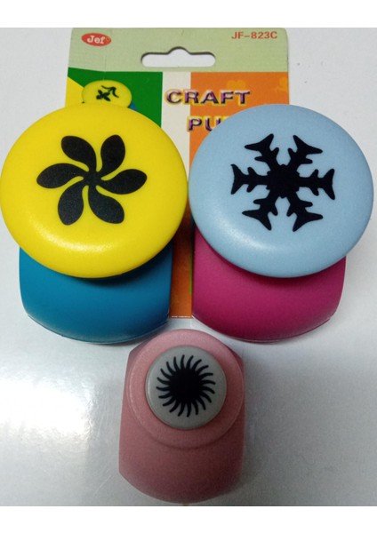 jef craft punch j-823c 2 büyük boy + 1 küçük boy şekilli delgeç
