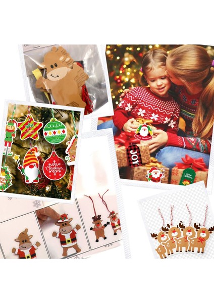 Yeni Yıl Temalı El Işi Geyik Askısı ve Hediye Paketi Seti