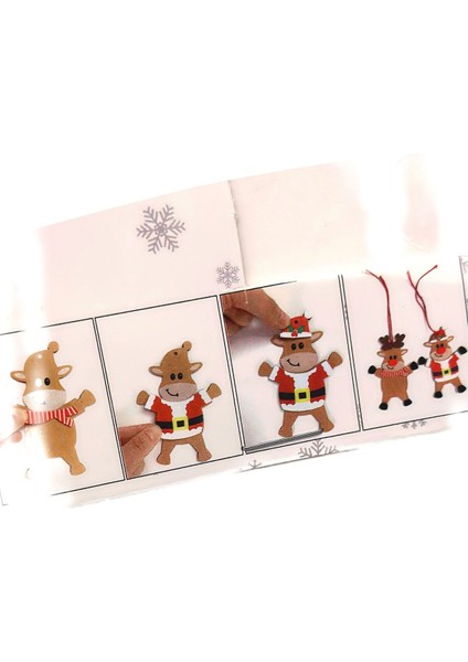 Yeni Yıl Temalı El Işi Geyik Askısı ve Hediye Paketi Seti modelleri