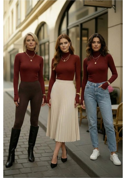 3’lü Parmak Geçmeli Kadın Body Seti fırsatları