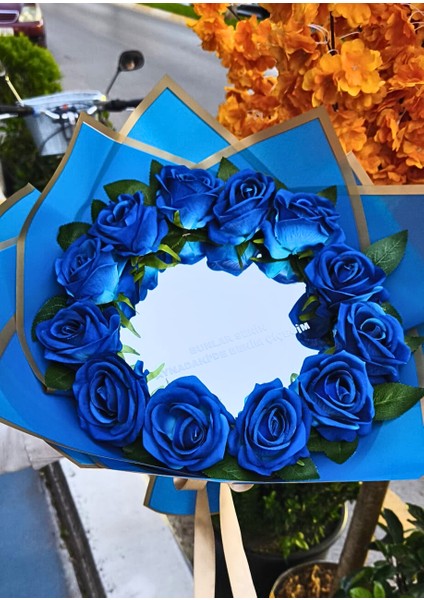 Aynallı Buket Bunlar Senin Aynadaki Benim Çiçeğim💙💙💙sevdiklerinize Özel Gün Hediyesi💙💙💙