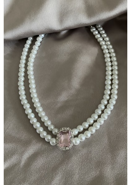 Çift Sıralı Abiye Inci Choker Kolye fiyatları