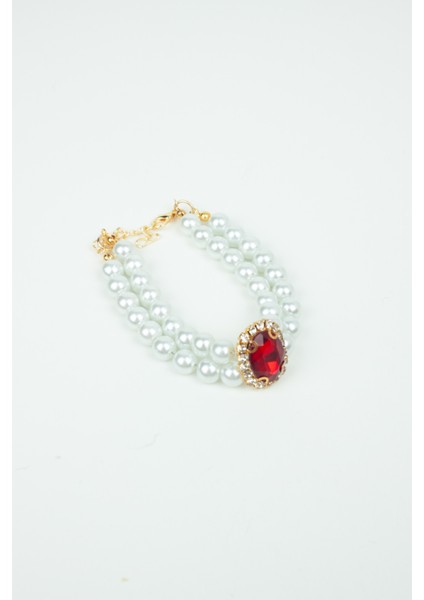 Kristal Taşlı Cam Inci Çift Sıralı Bileklik fiyatları