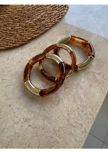 3lü Set Kemik Bileklik Kahve modelleri