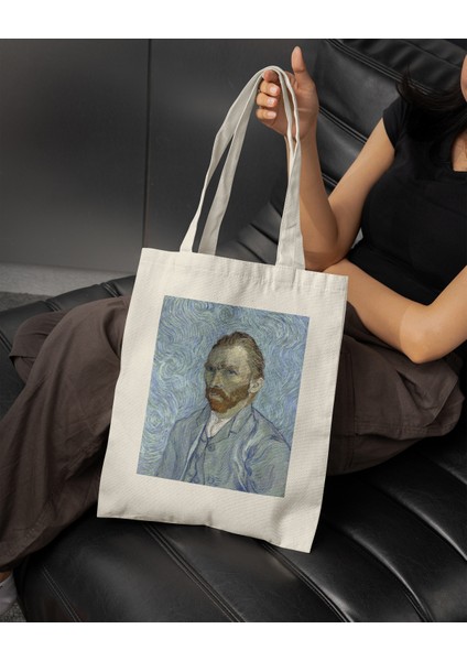 Sanatsal Bez Çanta – Vincent Van Gogh "otoportre" Tasarım - 30X35