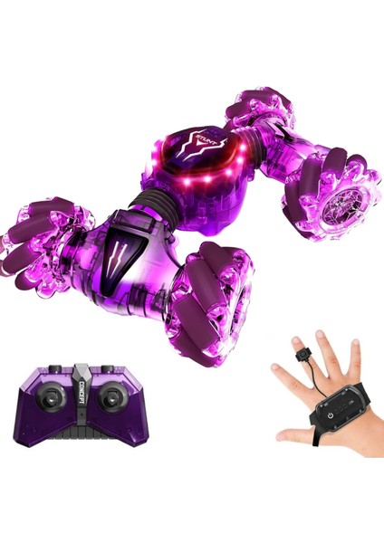 Oyuncak 2.4 Ghz Uzaktan ve Bilek Kumandalı Şarjlı LED Işıklı Full Fonksiyon Akrobat Drift Aracı fiyatları