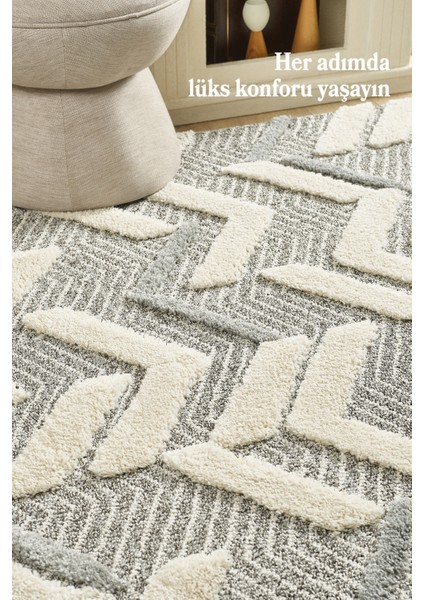 Yumuşak Bukleli Iskandinav Tasarım Salon Oturma Odası Yolluk Gri Halı fiyatları