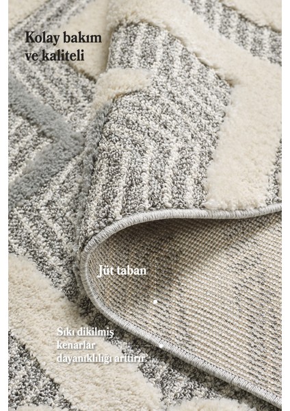 Yumuşak Bukleli Iskandinav Tasarım Salon Oturma Odası Yolluk Gri Halı indirimleri