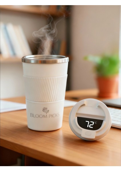 510 ml Şık Tasarım Çift Katmanlı Paslanmaz Çelik Termos Bardak Sızdırmaz Sıcak-Soğuk Araç Uyumu