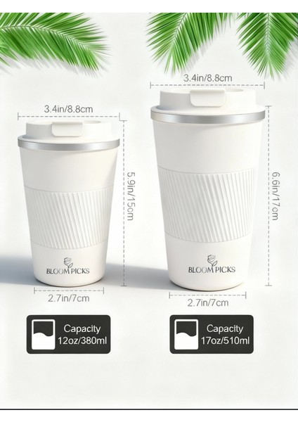 510 ml Şık Tasarım Çift Katmanlı Paslanmaz Çelik Termos Bardak Sızdırmaz Sıcak-Soğuk Araç Uyumu fırsatları