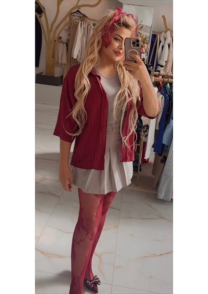 Bordo Krinkıl Dokulu Relaxfit Modern Casual Şıklığında Premium Gömlek fiyatları