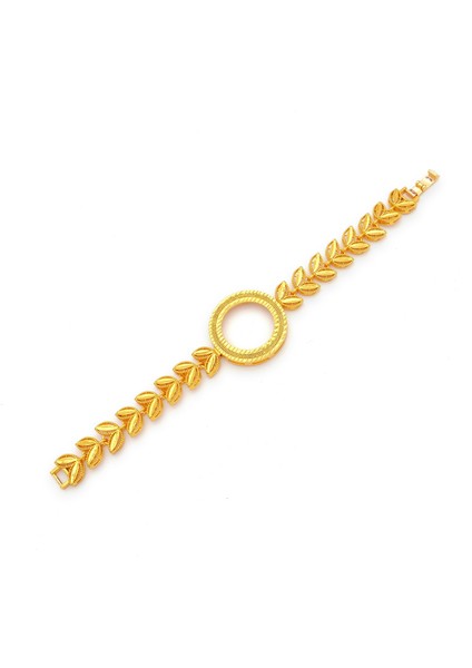 altın kaplama çiçek desenli yarım çerçeve bileklik blk-1185 fiyatları