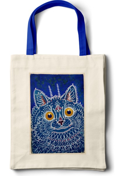 Sanatsal Bez Çanta – Louis Wain "gotik Stilde Bir Kedi" Tasarım - 35X40