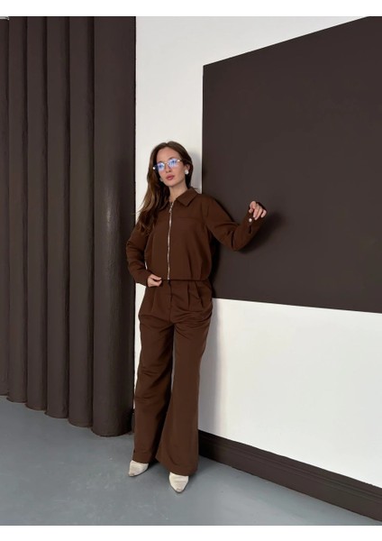 Trenç Takım Alt Üst Kahve Ons indirimleri