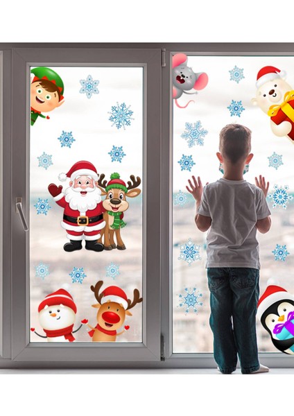 Kırmızı Yılbaşı Süsü, Noel Baba, Geyik, Penguen, Kutup Ayısı, Sevimli Fare ve Elfyle