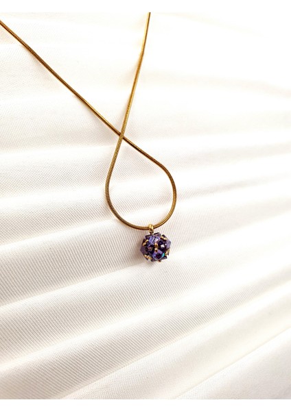 Kırmızı Işıltılı Küre Uçlu Minimal Kolye – Yılan Zincir modelleri