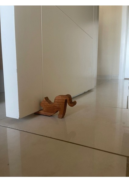 3 Adet Ahşap Kapı Stoperi Kedi Tasarımlı Kapı Tutacağı indirimleri