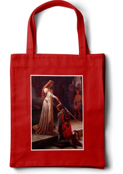 Sanatsal Bez Çanta – Edmund Leighton "the Accolade" Tasarım - 35X40