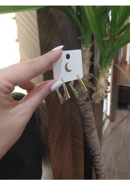 Sallantılı Gold Küpe