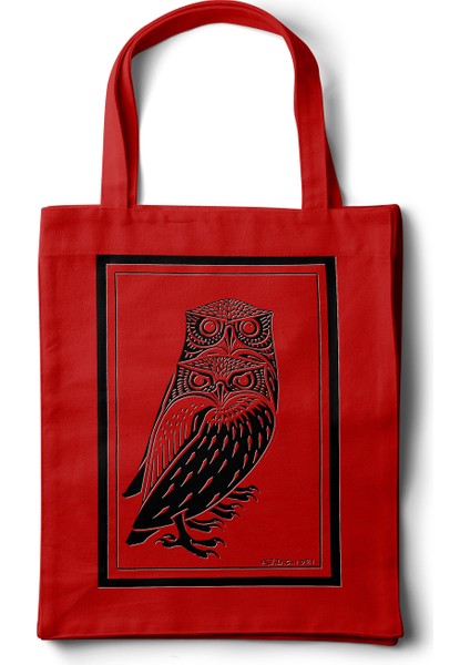 Sanatsal Bez Çanta – Julie De Graag "two Owls" Tasarım - 35X40