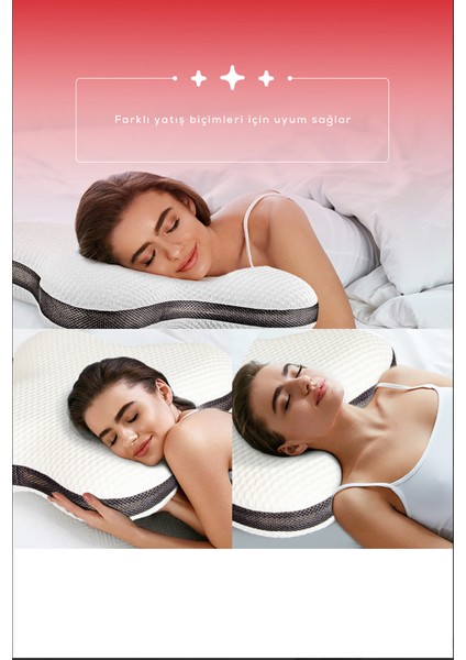2 Adet Ortopedik Boyun Destekli Kelebek Yastık,horlama Yastığı,boyun Destekli Hava Kanallı Yastık modelleri