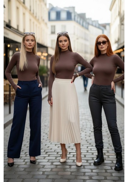 3’lü Parmak Geçmeli Kadın Body Seti indirimleri