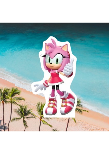 Ayaklı Pano Sonic Boom 33X24 Amy Pembe Masa Dekoru Çocuk Odası Dekoru Pembe indirimleri