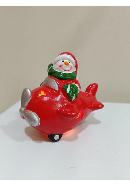 LED Işıklı Yılbaşı Helikopter Figürü, Eğlenceli Ev Dekoru