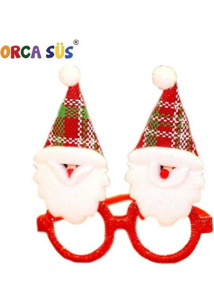 Yılbaşı Temalı Kırmızı Babalı Gözlük, Eğlenceli ve Renkli Partiye Özel Tasarım