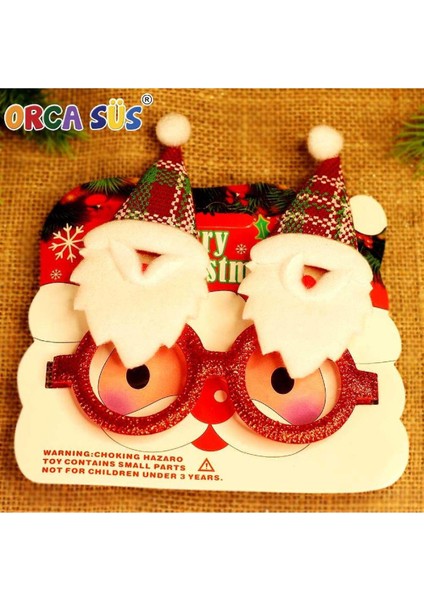 Yılbaşı Temalı Kırmızı Babalı Gözlük, Eğlenceli ve Renkli Partiye Özel Tasarım fiyatları