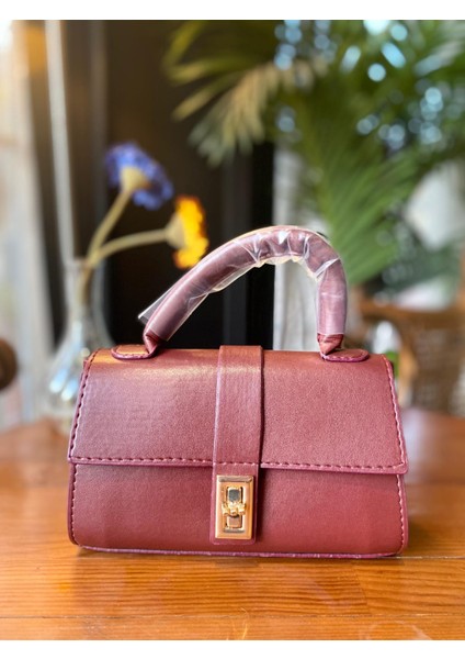 Bordo Lock Mini Çanta fiyatları