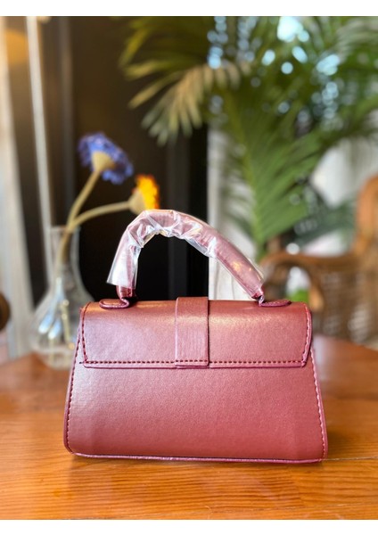Bordo Lock Mini Çanta modelleri